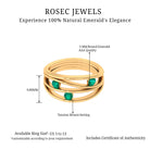 Rosec Jewels-Emerald Contemporary Cocktail Ring in Split Shank