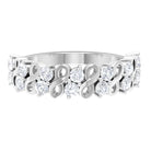 Rosec Jewels-Round Moissanite Infinity Half Eternity Ring