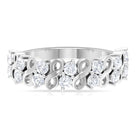 Rosec Jewels-Round Moissanite Infinity Half Eternity Ring