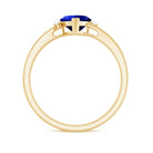 Rosec Jewels-Certified Lab Grown Blue Sapphire Minimal Heart Solitaire Promise Ring