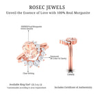 Rosec Jewels-1.75 CT Morganite and Diamond Engagement Enhancer Ring Set