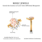 Rosec Jewels-1.75 CT Morganite and Diamond Engagement Enhancer Ring Set