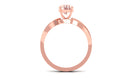 Rosec Jewels-1.25 CT Infinity Shank Morganite Engagement Ring with Diamond