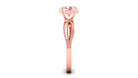 Rosec Jewels-1.25 CT Infinity Shank Morganite Engagement Ring with Diamond