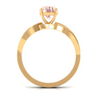 Rosec Jewels-1.25 CT Infinity Shank Morganite Engagement Ring with Diamond