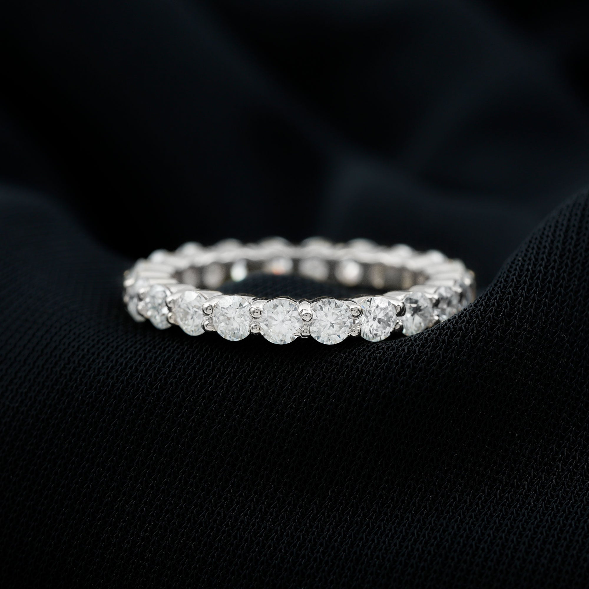 Rosec Jewels-Round Certified Moissanite Full Eternity Band Ring