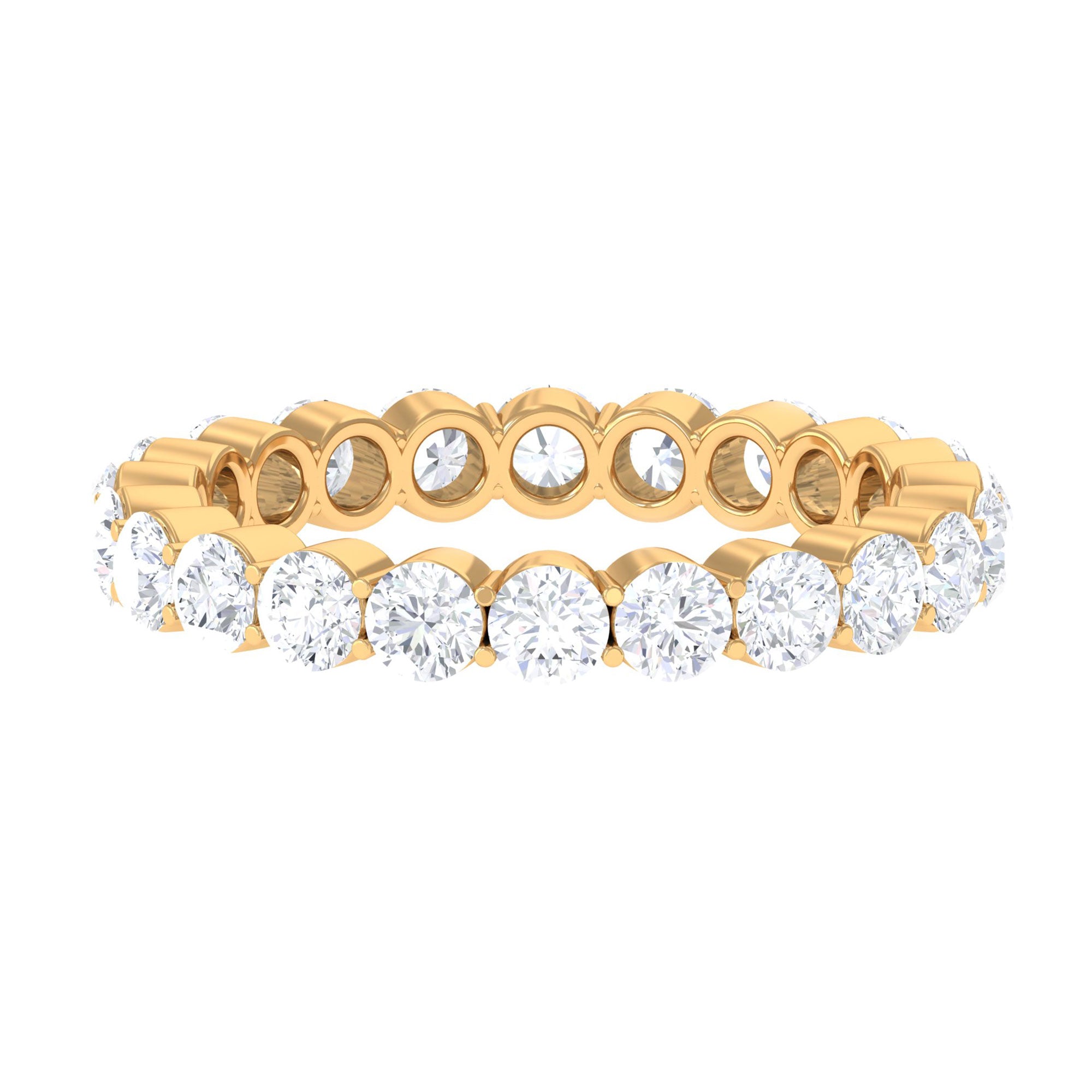 Rosec Jewels-Round Certified Moissanite Full Eternity Band Ring