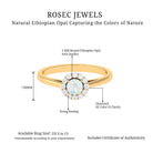 Rosec Jewels-1 CT Ethiopian Opal and Diamond Floating Halo Engagement Ring