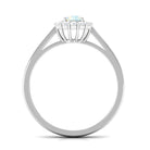 Rosec Jewels-1 CT Ethiopian Opal and Diamond Floating Halo Engagement Ring