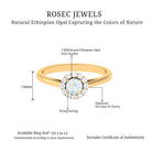 Rosec Jewels-1 CT Ethiopian Opal and Diamond Floating Halo Engagement Ring