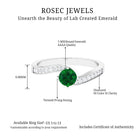 Rosec Jewels-Lab Grown Emerald Solitaire Bypass Ring with Diamond