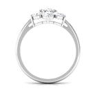 Rosec Jewels-Certified Moissanite Cluster Flower Engagement Ring