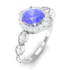 Rosec Jewels-1.50 CT Vintage Style Tanzanite Engagement Ring with Diamond Accent