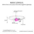 Rosec Jewels-Heart Shape Pink Sapphire and Diamond Twisted Promise Ring