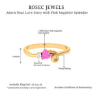 Rosec Jewels-Heart Shape Pink Sapphire and Diamond Twisted Promise Ring