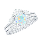 Rosec Jewels-Ethiopian Opal Designer Trio Wedding Ring Set with Diamond