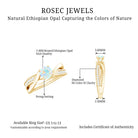 Rosec Jewels-Solitaire Ethiopian Opal and Diamond Engagement Ring