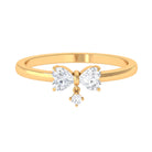 Rosec Jewels-1/2 CT Moissanite Infinity Heart Ring in Gold