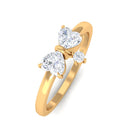 Rosec Jewels-1/2 CT Moissanite Infinity Heart Ring in Gold