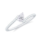 Rosec Jewels-Tilted Pear Shape Diamond Bypass Promise Ring