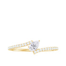 Rosec Jewels-Tilted Pear Shape Diamond Bypass Promise Ring