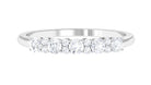 Rosec Jewels-Minimal Round Moissanite Simple Half Eternity Ring