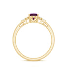 Rosec Jewels-1.25 CT Oval Rhodolite Classic Engagement Ring with Diamond Accent