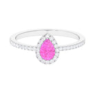 Rosec Jewels-Minimal Pink Sapphire Engagement Ring with Diamond Accent