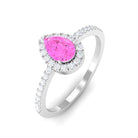 Rosec Jewels-Minimal Pink Sapphire Engagement Ring with Diamond Accent