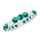 Rosec Jewels-Lab Grown Emerald and Diamond Designer Full Eternity Ring