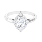 Rosec Jewels-1.75 CT Oval Cut Moissanite Halo Engagement Ring