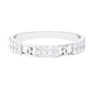 Rosec Jewels-Certified Moissanite Interlock Wedding Band