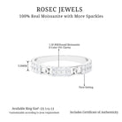 Rosec Jewels-Certified Moissanite Interlock Wedding Band