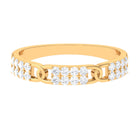 Rosec Jewels-Certified Moissanite Interlock Wedding Band