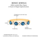 Rosec Jewels-Elegant London Blue Topaz and Diamond Half Eternity Band Ring