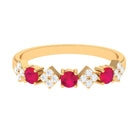 Rosec Jewels-Classic Ruby and Diamond Half Eternity Ring