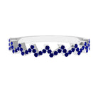 Rosec Jewels-Real Blue Sapphire Zig Zag Semi Eternity Ring