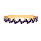 Rosec Jewels-Real Blue Sapphire Zig Zag Semi Eternity Ring