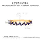 Rosec Jewels-Real Blue Sapphire Zig Zag Semi Eternity Ring