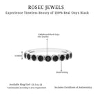 Rosec Jewels-Milgrain Bezel Set Black Onyx Half Eternity Ring