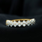 Rosec Jewels-Round Diamond Cluster Half Eternity Band Ring