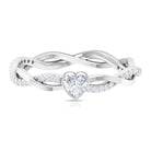 Rosec Jewels-Bezel Set Solitaire and Braided Diamond Ring