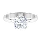 Rosec Jewels-Cushion Cut Certified Moissanite Solitaire Engagement Ring