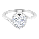 Rosec Jewels-Heart Shape Moissanite Solitaire Bypass Ring