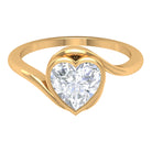 Rosec Jewels-Heart Shape Moissanite Solitaire Bypass Ring