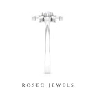 Rosec Jewels-Round and Marquise Zircon Flower Ring