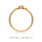 Rosec Jewels-Round and Marquise Zircon Flower Ring