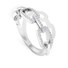 Rosec Jewels-Minimal Cubic Zirconia Chain Link Ring