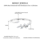 Rosec Jewels-Marquise and Round Shape Natural Diamond Leaf Wrap Ring