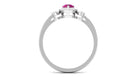 Rosec Jewels-Pink Tourmaline Engagement Ring with Diamond Halo